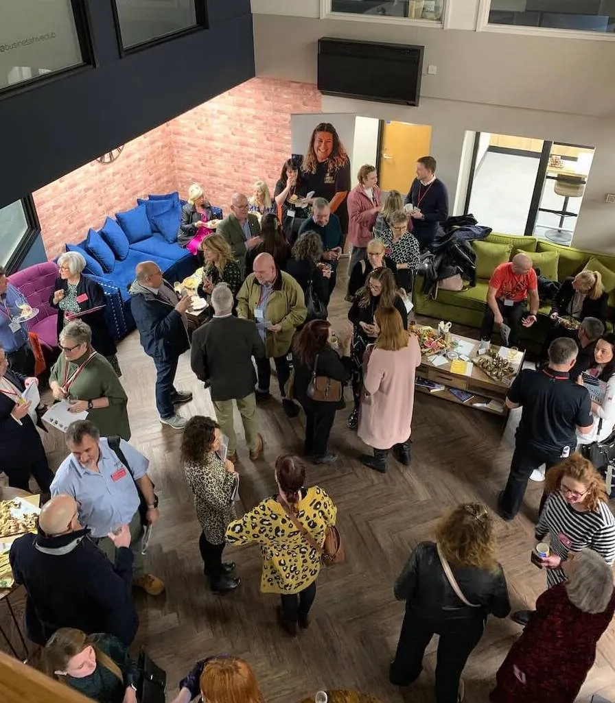 Business Hive networking meeting from above